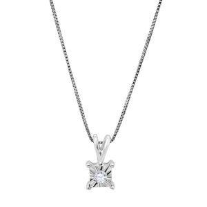 0.05 Carat Diamond Pendant Necklace For Woman